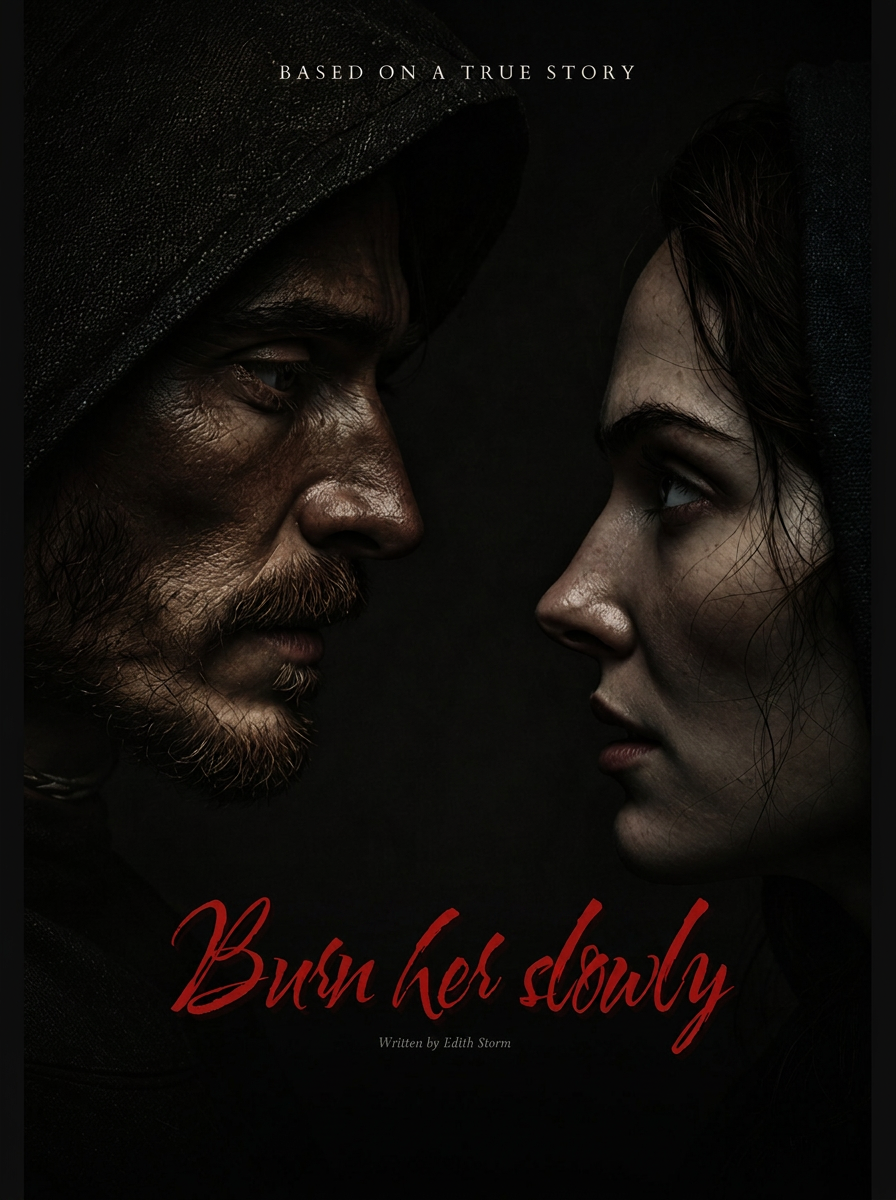 Burn Her Slowly – feature · historical psychological thriller by screenwriter Edith Storm (poster)